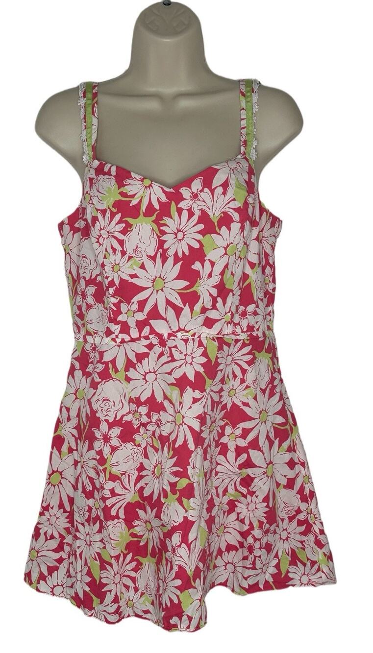 Vtg Talbots Women Retro Girly Floral Lined Sweetheart A-Line Fit & Flare Dress 8